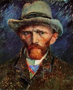 Автопортрет в серой фетровой шляпе 1886-1887